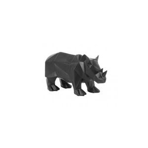 OBJET DÉCORATIF Statue rhinocéros noir ORIGAMI