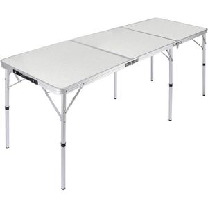 TABLE DE CAMPING REDCAMP Table de camping pliante de 1,8 m, portable, robuste, légère, à trois volets, avec pieds en alm, compacte pour pique-niq125