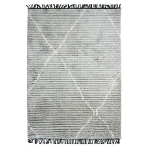 TAPIS DE COULOIR STEPPE LIGNES - Tapis tout doux lignes beige et gris clair 160 x 230 cm