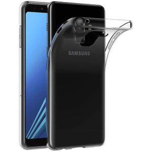 COQUE - BUMPER Coque Samsung Galaxy A8 (2018) Housse Transparente de Protection Fine en Silicone Ultra Mince, Etui Bumper Amortissant
