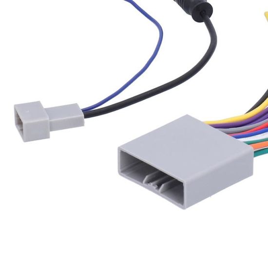 Harnais Radio Stéréo Voiture QASULER - 16 Broches ISO Compatible Alpine JVC - Adaptateur Connecteur Faisceau