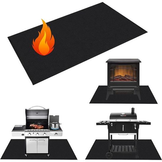 Tapis De Protection Pour Barbecue Rond, Ignifuge Et Réutilisable - Idéal Pour Camping Et Jardin (120x120cm)