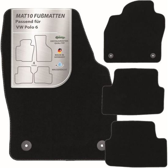 Tapis de Sol de Voiture pour VW Polo V 2009-2017 Velours solide et durable 4Pcs main image 1