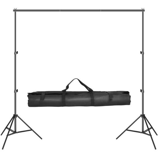 Support Fond Photo EMART 3m X 6m - Système Réglable Robuste Avec Pinces Et Sac De Transport