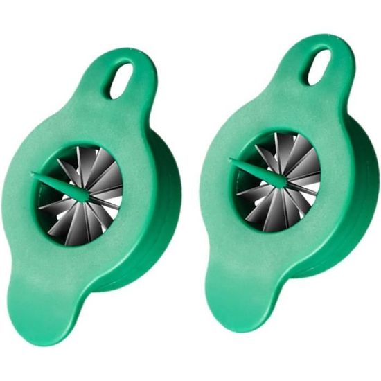 FUIPVGI Coupe-Oignons En Acier Inoxydable Noir - 2 Pièces - Trancheuse à Oignons Avec 10 Fourchettes