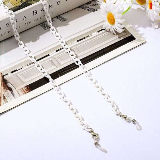 Chaîne De Lunettes Simple Et Élégante – Accessoire Anti-Perte Argent Pour Femmes Et Filles