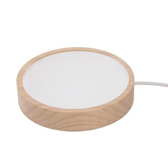 Base lumineuse en bois avec télécommande Rechargeable, présentoir rotatif pour l