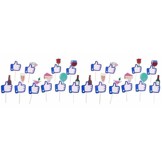 Accessoires De Photomaton D'anniversaire Multicolores Pré-assemblés Avec Support De Boîte