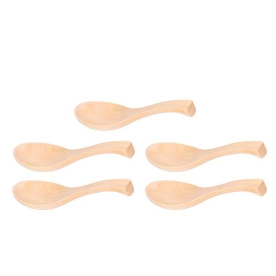 BOTOWI Ensemble D'ustensiles De Cuisine En Noyer Noir, Ensemble De Cuisine De Cuisine, Spatule En Bois, Cuillère En Bois, Ensemble De Cuisson Pour Remuer, Mélanger Et Servir,6pcs