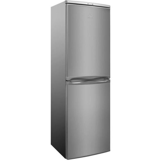 Réfrigérateur Congélateur en bas Indesit CAA55NX1 Inox - 254L - Classe F - Faible encombrement
