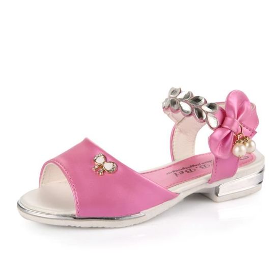 Sandales Fille Noir Confortables - Pour 1 à 10 Ans, Semelle Souple, Idéales Quotidien Et Plein Air - 11