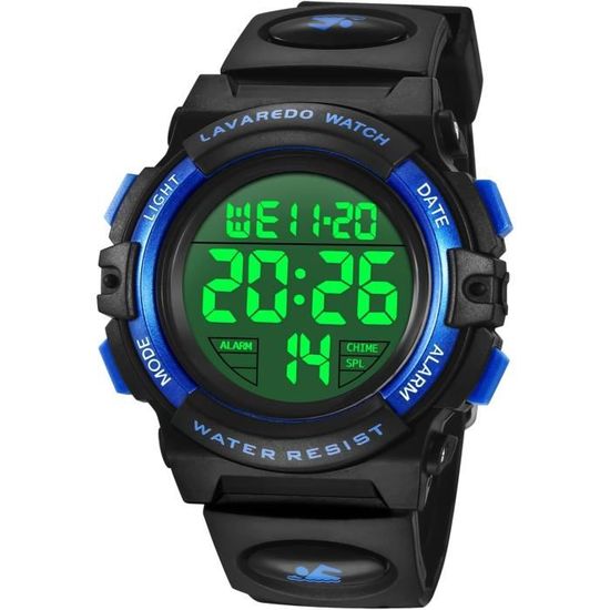 Montre Watch Enfant Digitale Quartz Etanche Chrono Alarme Garantie 1 an