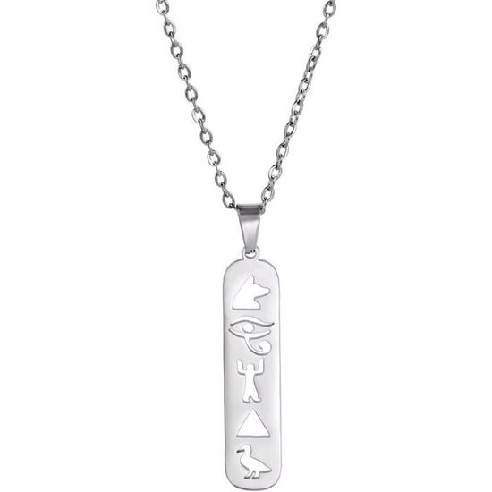 Collier Pendentif Croix Ankh Et Oeil D'Horus - Acier Inoxydable Doré - Symbole égyptien