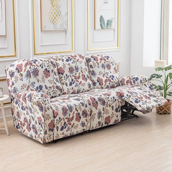 Housse Canapé Relax 3 Places, Housse de Fauteuil Extensible 8 Pièces