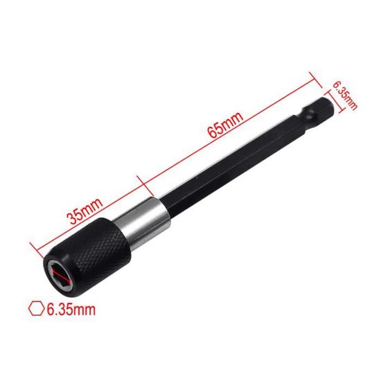 Adaptateur Télescopique Tournevis à Dégagement Rapide – Rallonge Magnétique 80/120 Mm – Porte-Embuts Pour Perceuse Douille – Alliage Aluminium