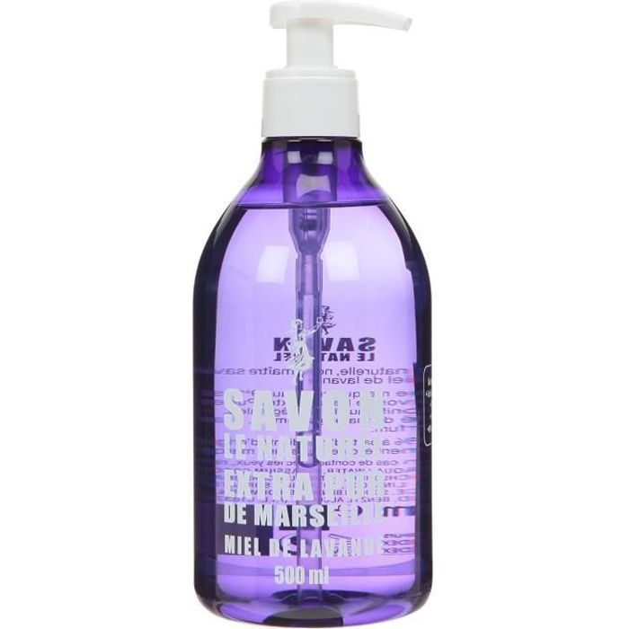 LE NATUREL Savon Extra Pur de Marseille, Miel de Lavande - 500ml