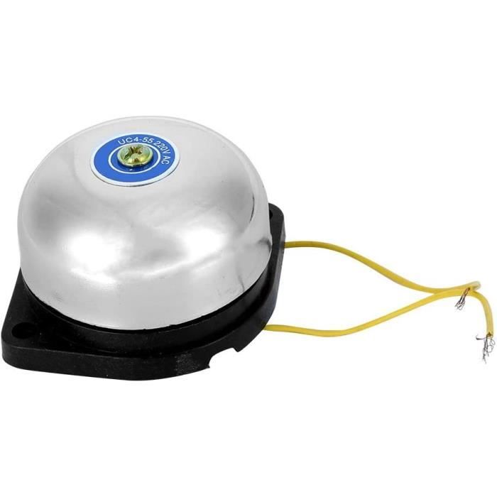 Cloche Horaire électrique 100mm - Alarme Sans étincelles Pour école, Usine, Bureau