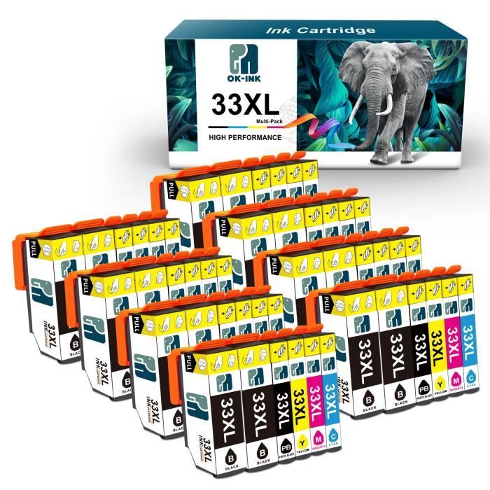 OKINK 48 Pack Cartouche Epson XP7100 XP540 XP530 XP640 XP635 XP630 Compatible Cartouche