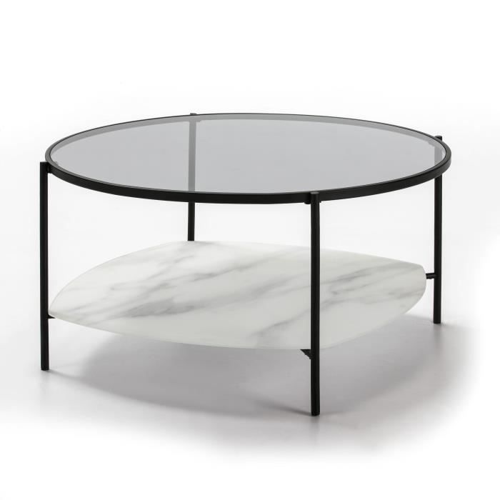 Noir 42 x 100 x 50 cm Relaxdays Basse en Verre Rectangulaire Cadre en Métal Panneau vitré Surface Table de Salon HLP 42x100x50cm