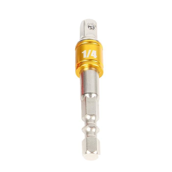 QUARKZMAN 5 Pièces Embout De Tournevis À Écrous 11mm Douille Métrique 1/4 Tige Hexagonale 2.56 (65mm) Longue Douilles 6 Points Magnétiques À Changement Rapide Acier CR-V Et Écrous
