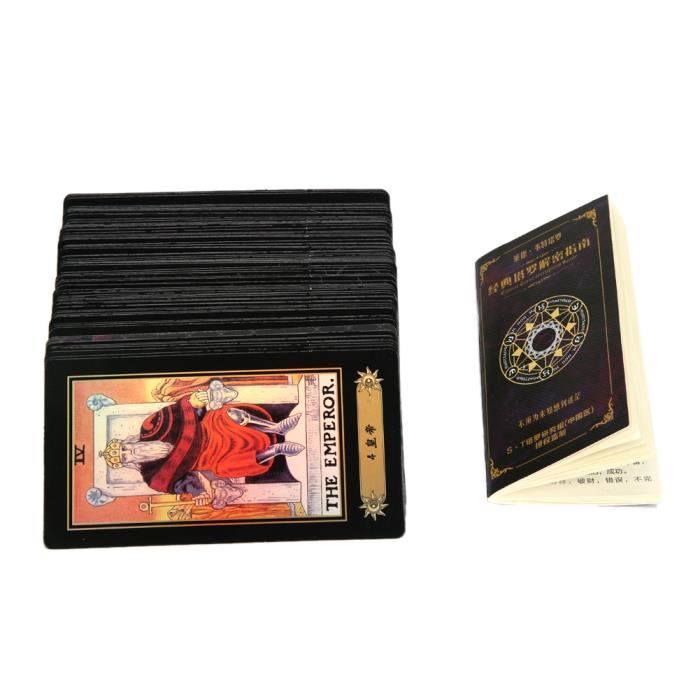 Jeu de cartes de tarot Vintage 78 cartes Rider Waite Future Dire le jeu avec une boîte colorée
