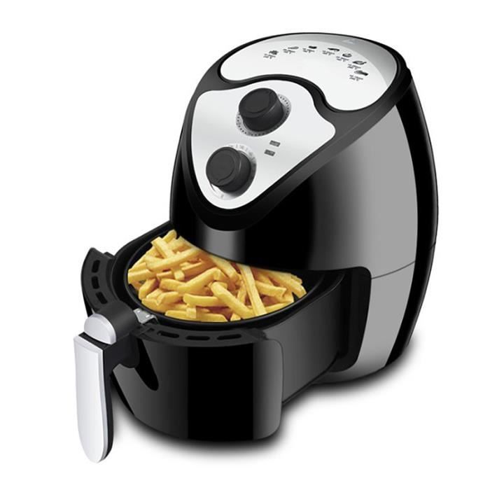 Friteuse à Air Chaud 2,6L YYIXING Friteuse électrique sans Huile avec Panier Amovible Température Réglable Noir Cuisine Automatique
