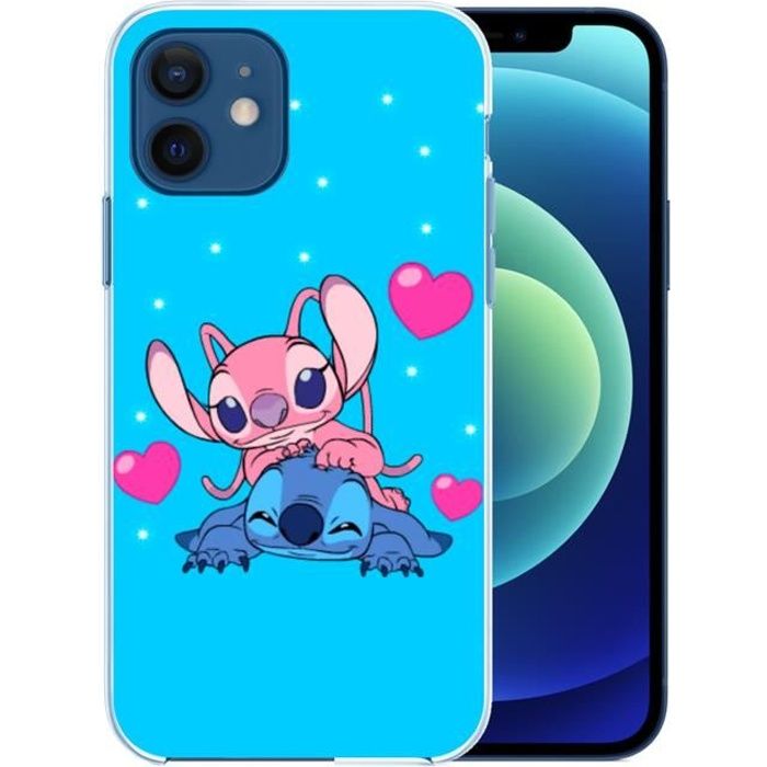 Coque pour iPhone 12 - Stitch Angel Love