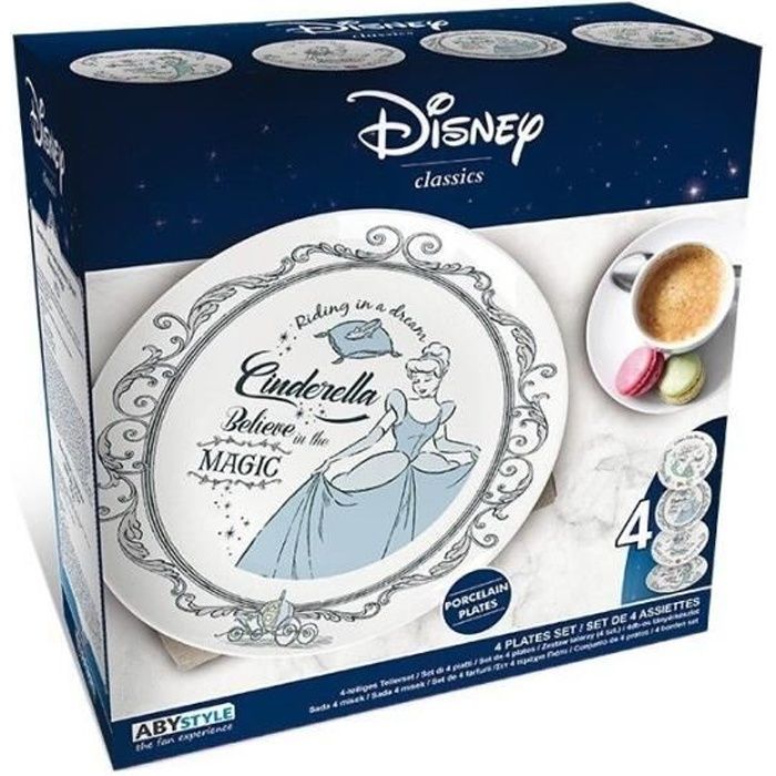 Assiettes - Disney Princesses - Set De 4 Assiettes
