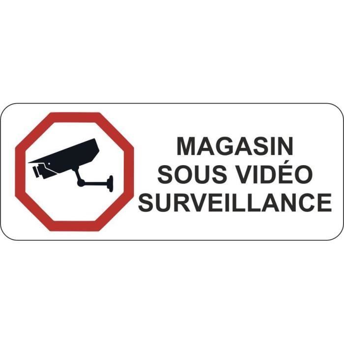 Autocollant sticker magasin sous video surveillance