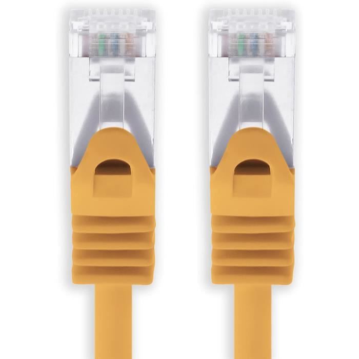 Câbles Ethernet Câble réseau Cat. 7 Gigabit Câble Ethernet LAN avec prise (RJ45) Cat6 a (Double blindage) 500 MHz 0,25 m 279962