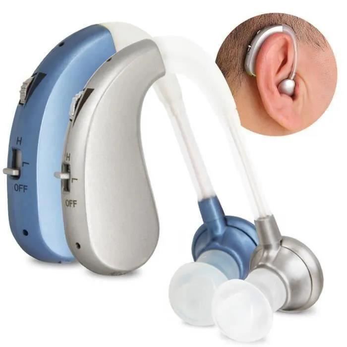 Amplificateurs aide auditive Rechargeable pour adultes aînés seniors Bleu NEU