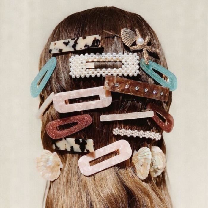 bandeau - serre-tête -Dvacaman résine Barrettes bébé filles pince à cheveux épingles femmes mariage m...- Modèle: 26 - MIZBFSC04028