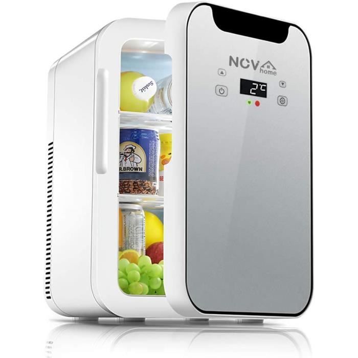Novhome Mini Frigo 20L Chambre Silencieux AC-DC 12V 75W Affichage numérique Congelateur de Voiture Portable Réfrigérateur à Boi A14