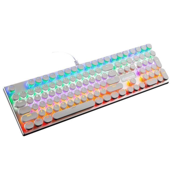Magician 1505 (MK5) Clavier Gaming -108 touches rond,Lumière RGB - Blanc My24267 Ma70792