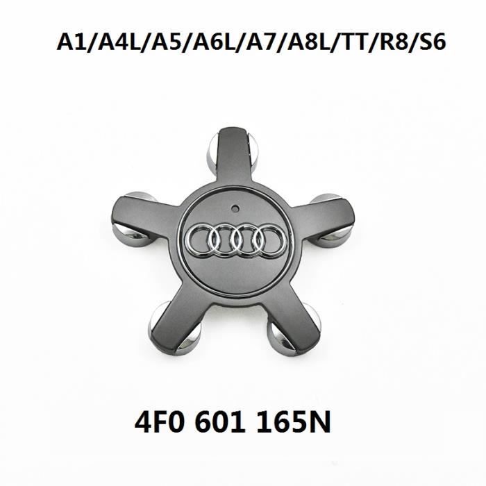 4 x Caches moyeux emblème 135mm Gris enjoliveurs de roue pour Audi A1 A4L A5 A6L A7 A8L #4F0 601 165N