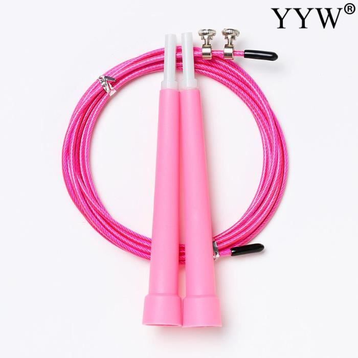 Accessoires Fitness - Musculation,Jumprope corde à sauter réglable en Nylon corde à sauter vitesse corde à sauter - Type pink