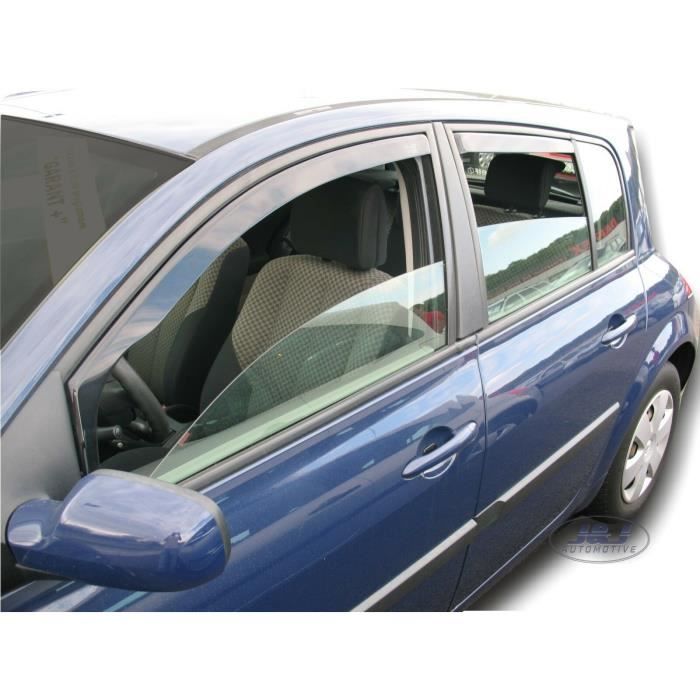 | Deflecteurs d'Air déflecteurs de vent Compatible avec Megane II 5 Portes Hatchback 2002-prés 4 pièces