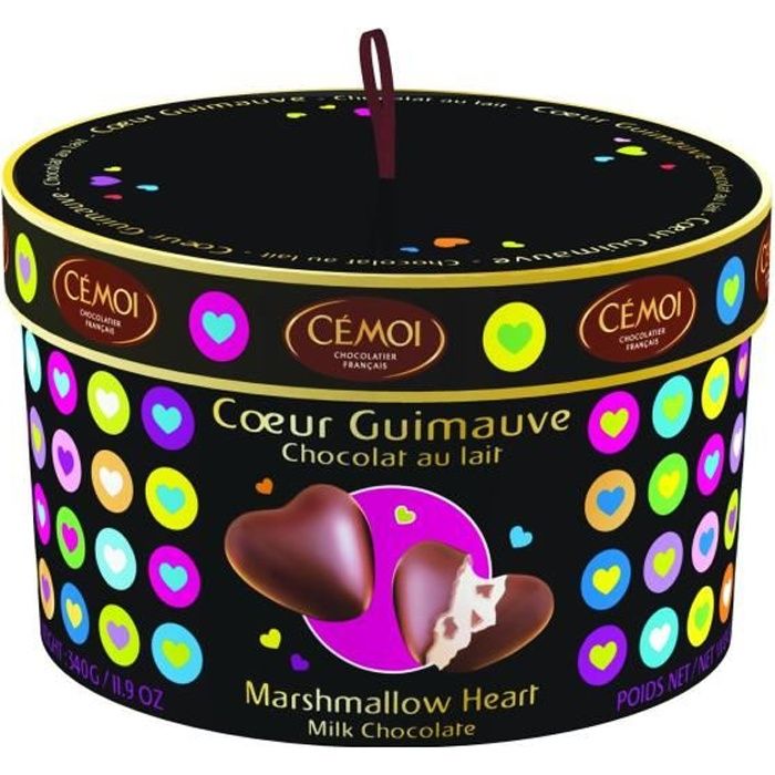 Cémoi Coeur Guimauve Chocolat Lait Chapeau 340g