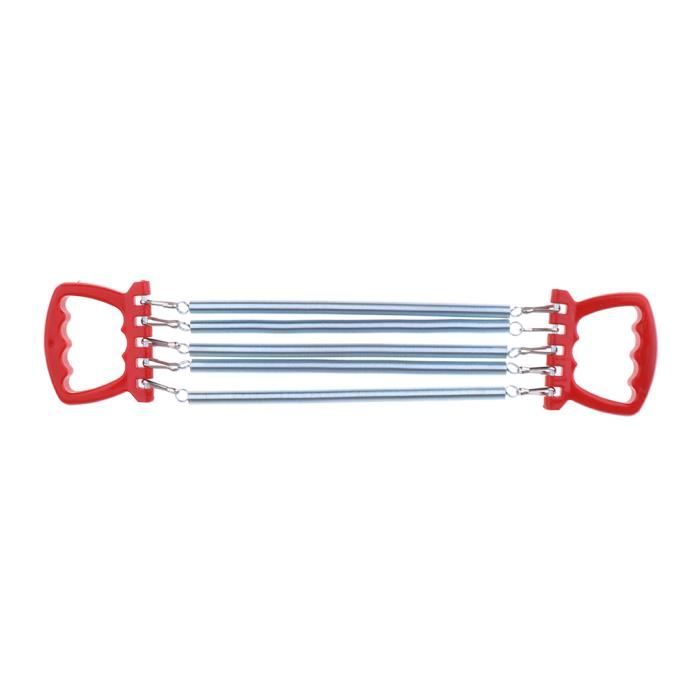 Expanseur Thoracique - Exerciseur Pour Enfants - Garçons Filles - 5 Ressorts - Appareil De Musculation - Plusieurs Couleurs rouge