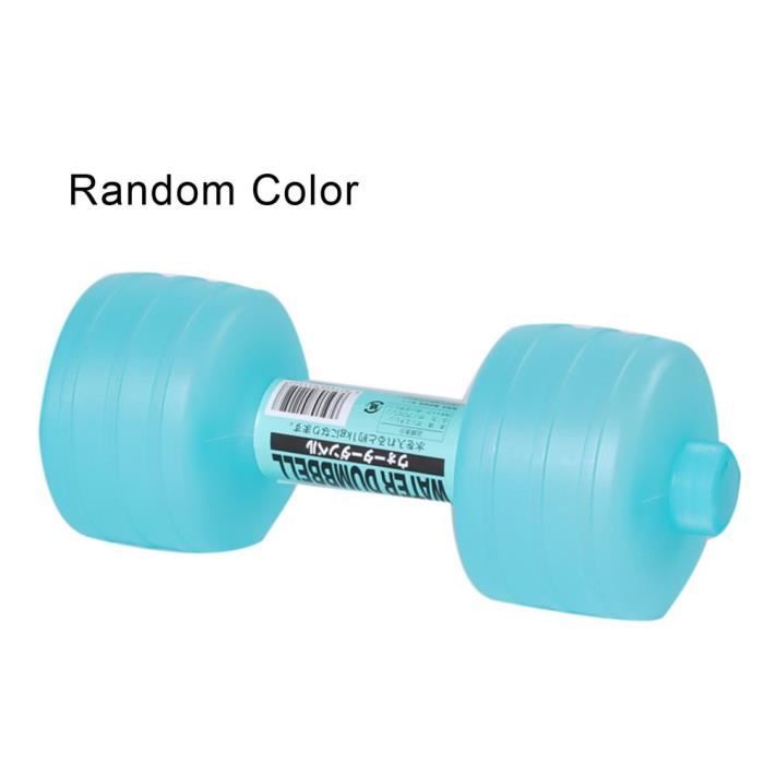 Water Dumbbell Haltères gonflables en plastique, remplis d'eau pour force de bras d'exercice dames haltères de fitness 26 * 10cm