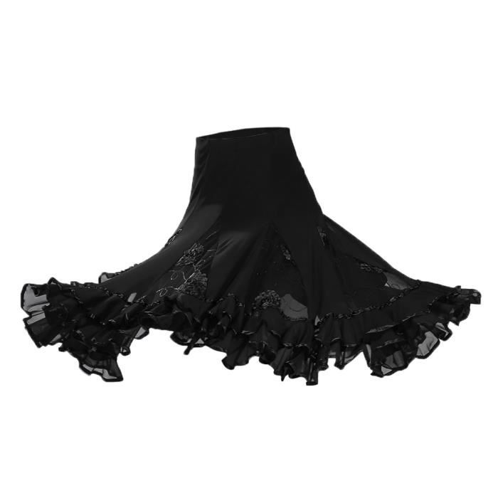 Jupe Flamenco Ballroom Danse Robe Jupe Courte Balançoire Vêtement Déguisment Femme