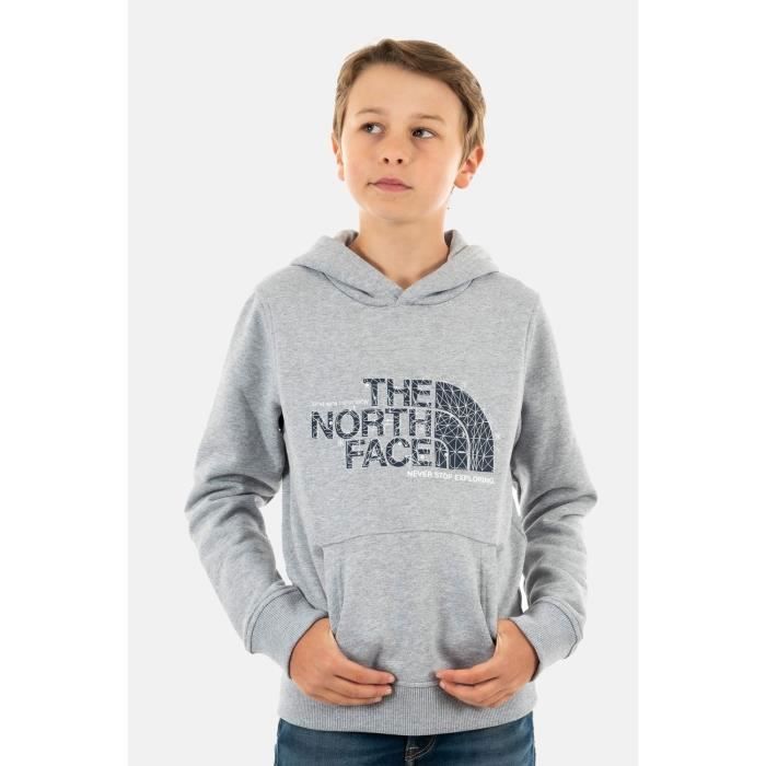 sweat the north face teens box p/o dyx light grey heather 12/14 ans