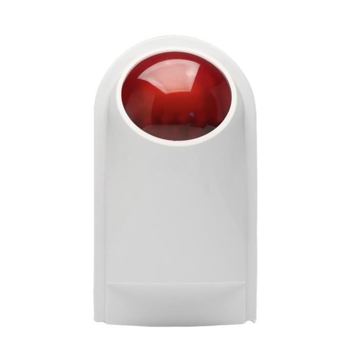 Sirène Stroboscopique Strobe Extérieure sans Fil - Sirene Alarme Maison Effet Disuassif avec Indicateur LED Etanche
