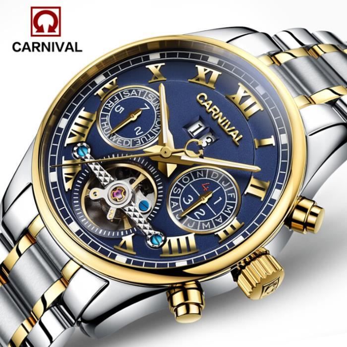 Montre bracelet Homme Carnival - Diamètre du cadran : 40mm - Acier