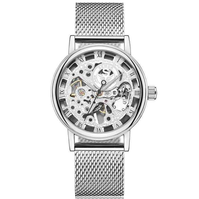 Montres Homme - Montre Mécanique À Remontage Manuel Bracelet