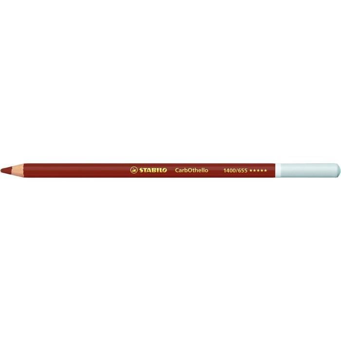Lot de 12 Crayons de couleur Fusain Pastel CarbOthello Rouge égyptien