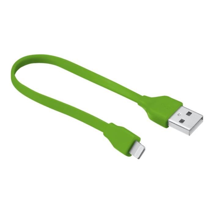 TRUST Câble Lightning plat 20 cm - Vert