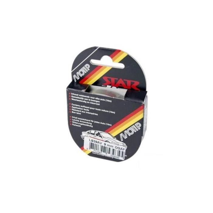AUTOCOLLANT LISERET ARGENT 9MM (10M) POUR JANTE/CARROSSERIE