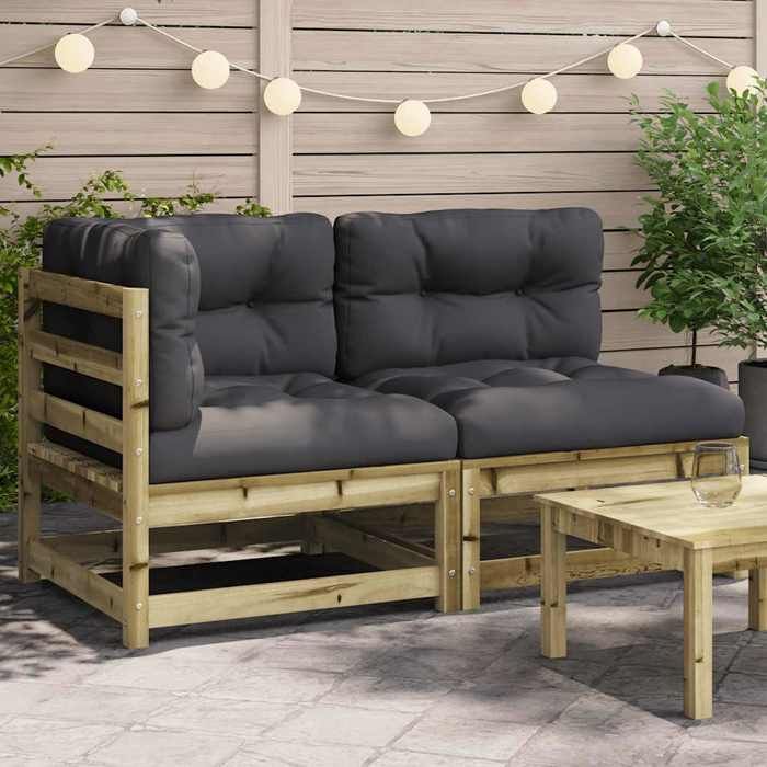 vidaXL Canapé de Jardin Bois de Pin