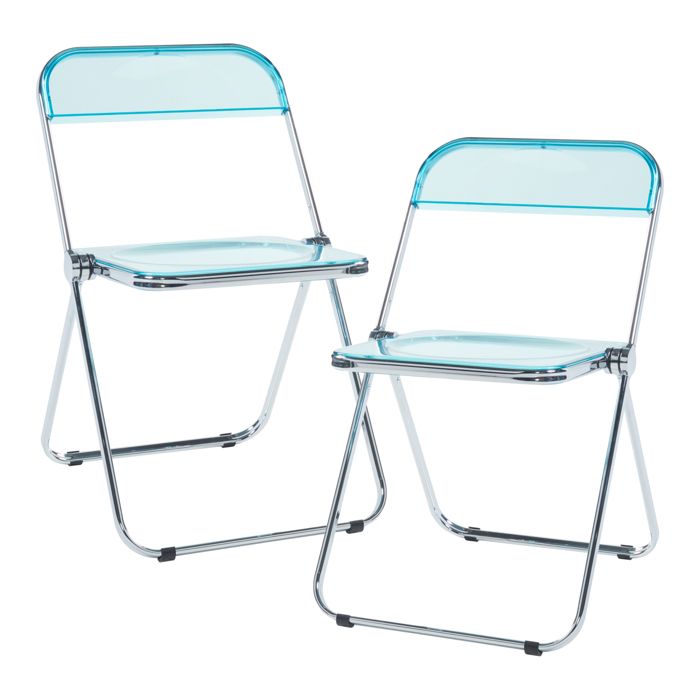 Lot de 2 chaises pliantes en acier rouges